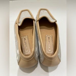 Coach white slip on shoes